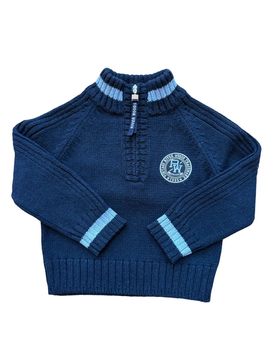 River Woods Navy Quarter-Zip Sweater (2Y)