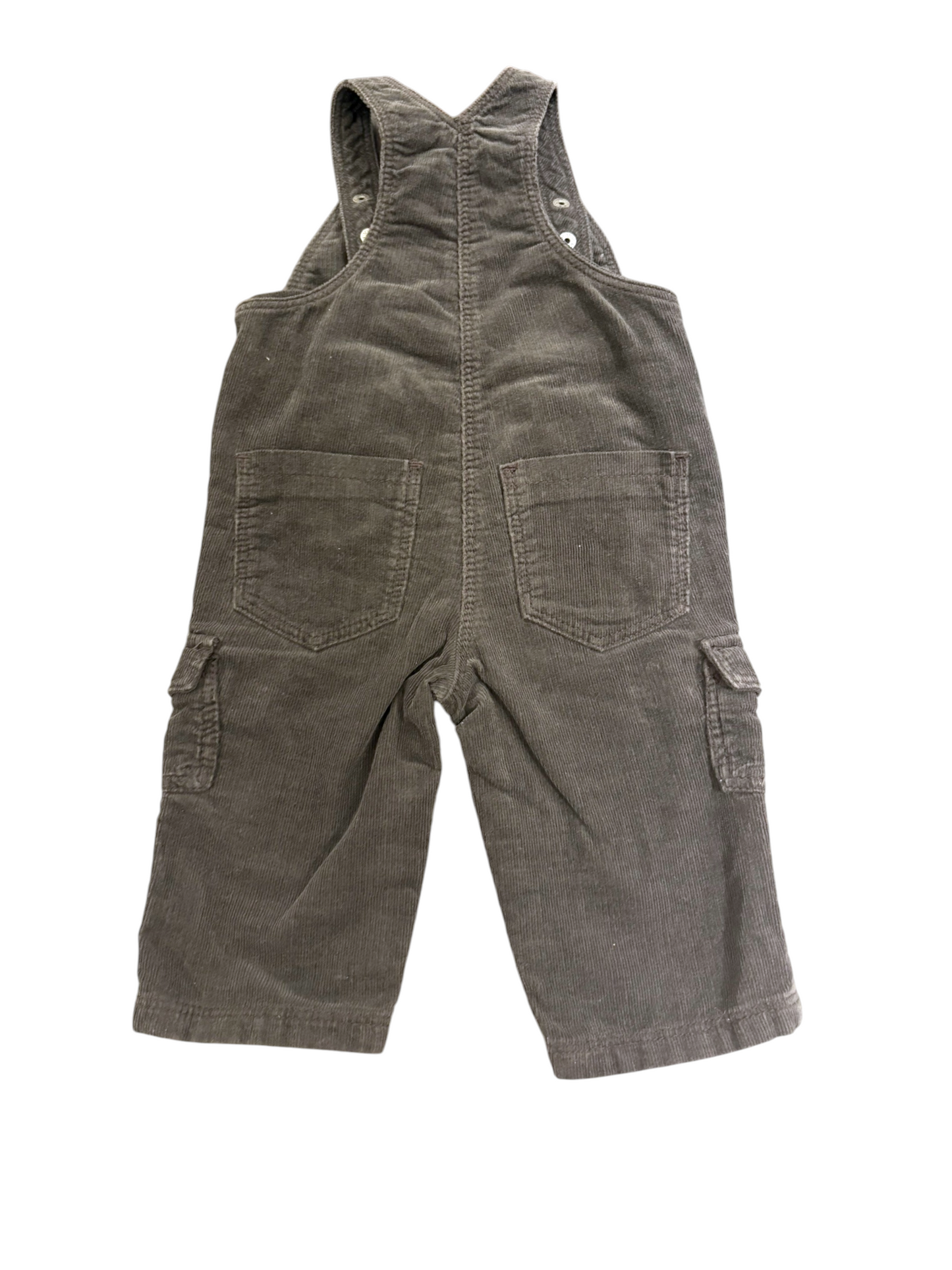 s.Oliver Boy Dark Brown Corduroy Dungarees, 6M / 68 - second hand baby clothing