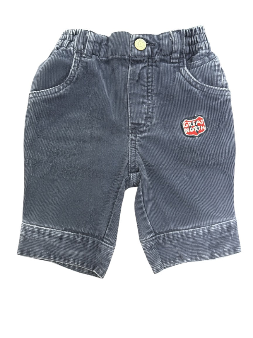 s.Oliver Boy Blue Polo & Corduroy Trousers Set, Top 68 / Trousers 62 - second hand baby clothing