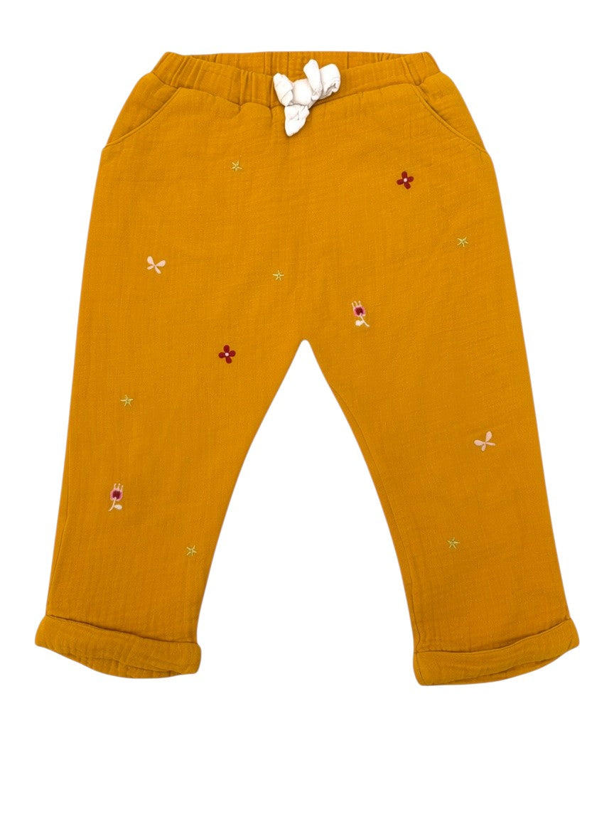 Sergent Major Dark Yellow Embroidered Pants size 2Y - second hand baby clothing