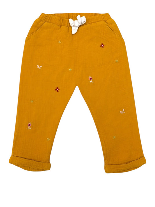 Sergent Major Dark Yellow Embroidered Pants size 2Y - second hand baby clothing