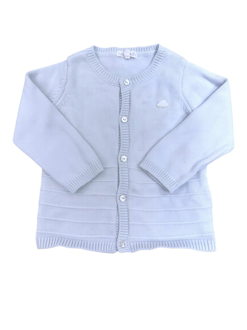 Sergent Major Light Blue Cloud Cardigan size 12M / 74 - second hand baby clothing