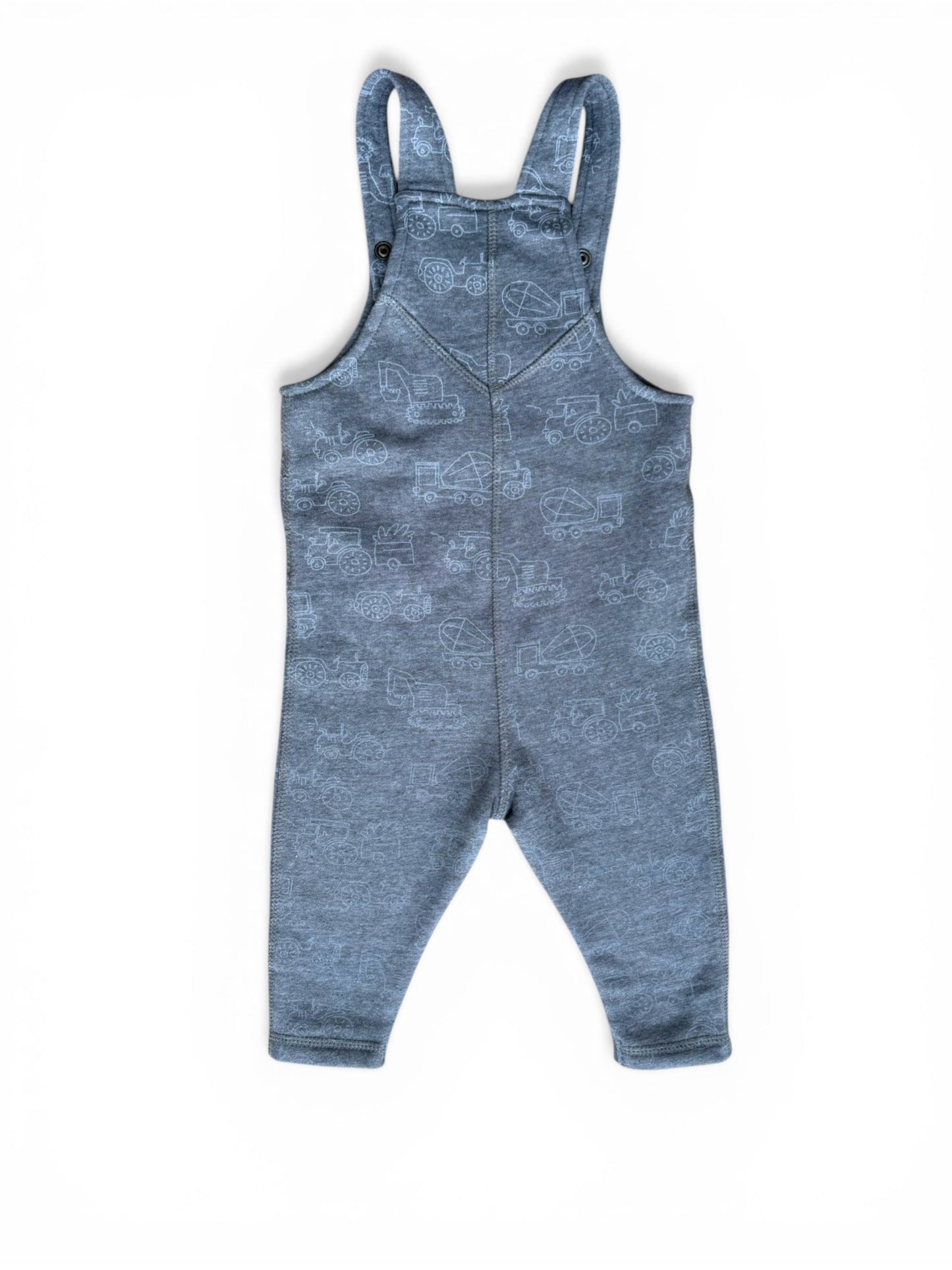 Sfera Gray Truck Print Overalls (12-18M)