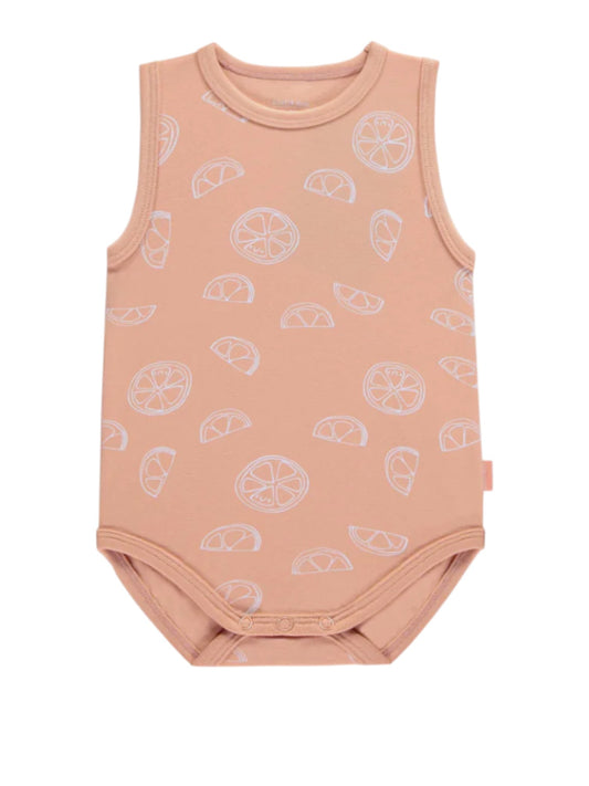 Souris Mini Orange Clementine Sleeveless Bodysuit