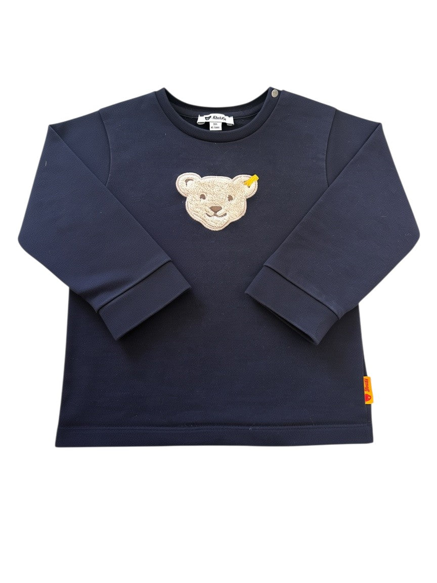 Steiff Boy Navy Bear Top & Trousers Set, 9-12M / 80