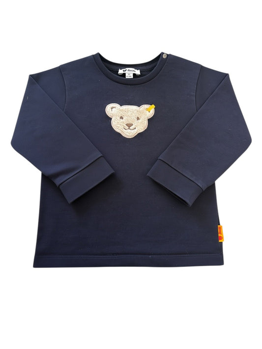Steiff Black Teddy Bear Sweatshirt, 9-12M / 80