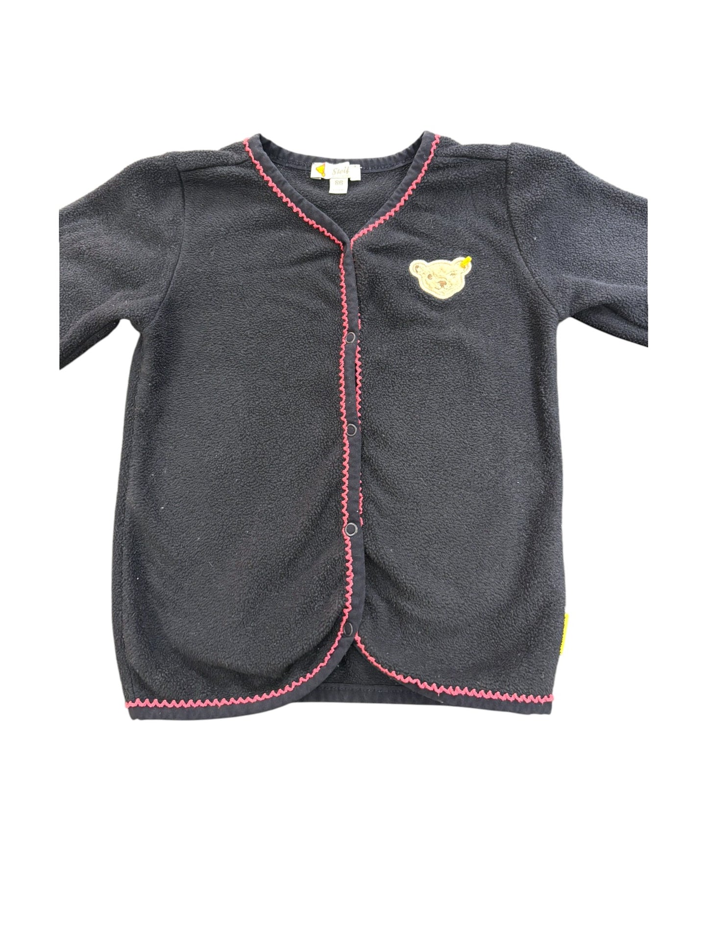 Veste polaire noire Steiff (12-18 mois)