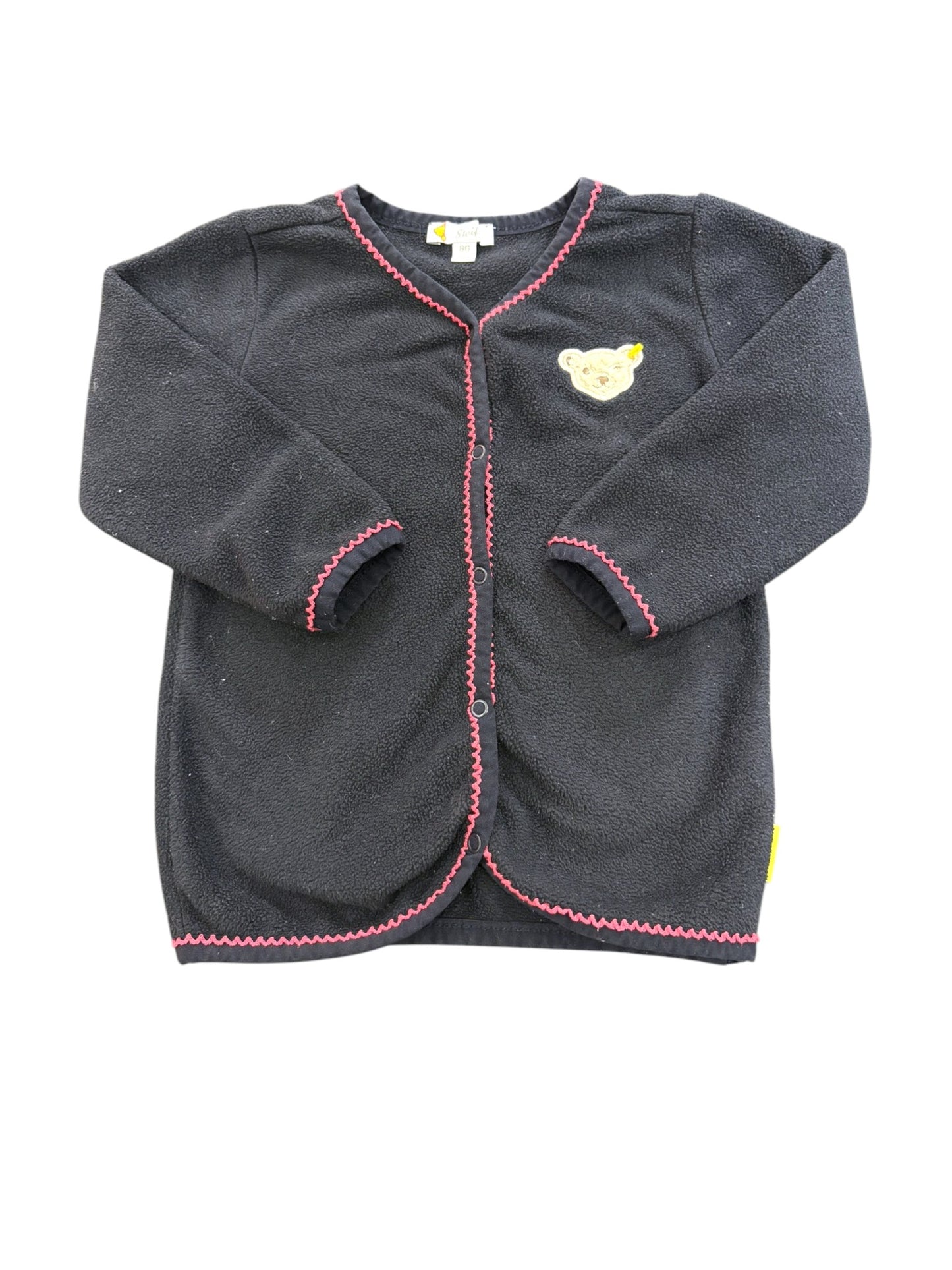 Veste polaire noire Steiff (12-18 mois)