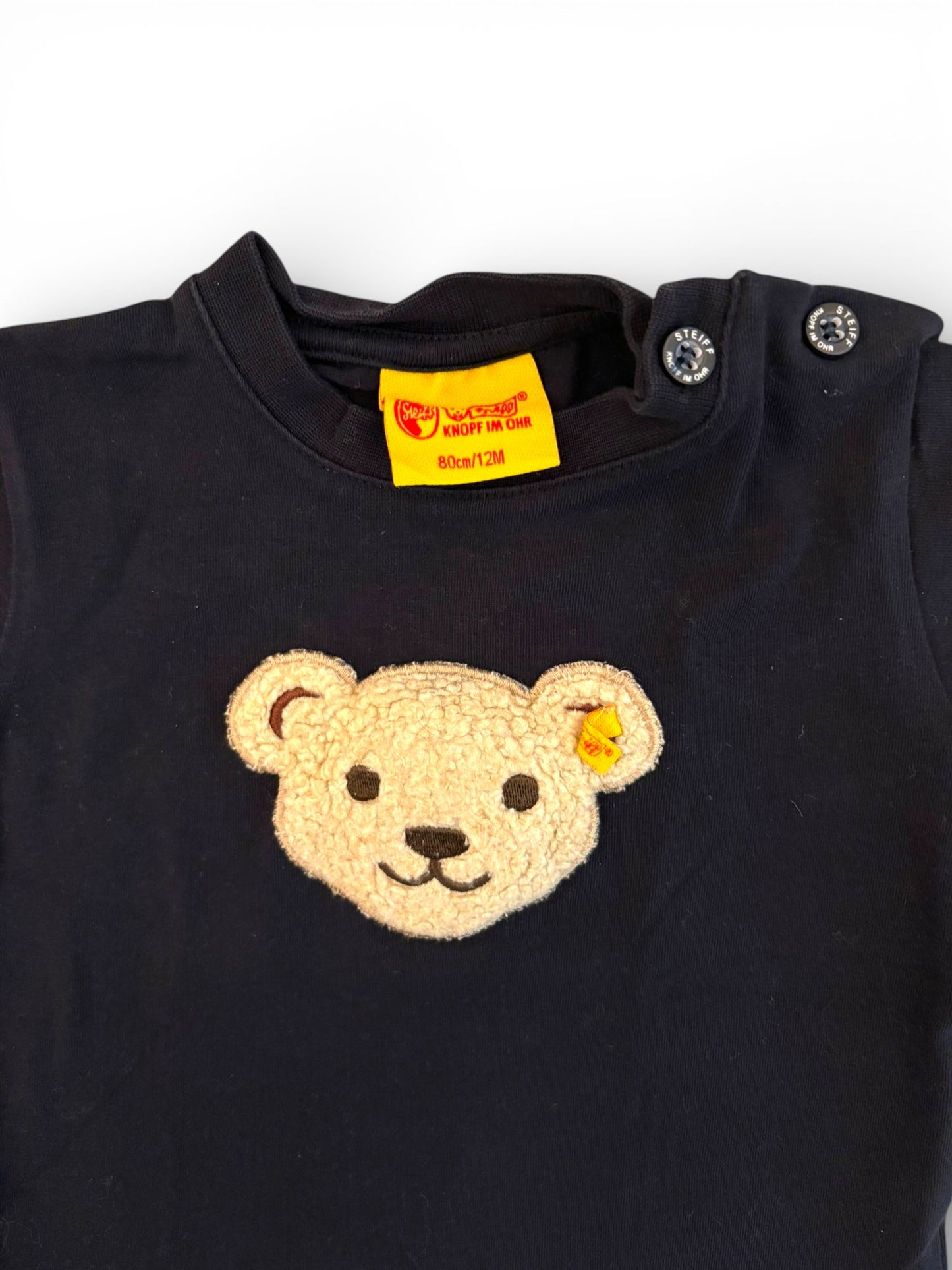 Steiff Black Teddy Bear T-Shirt (12M)