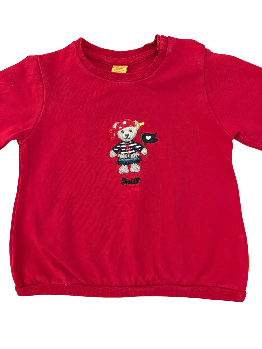 Steiff Red Long-Sleeve Top (9M / 74)
