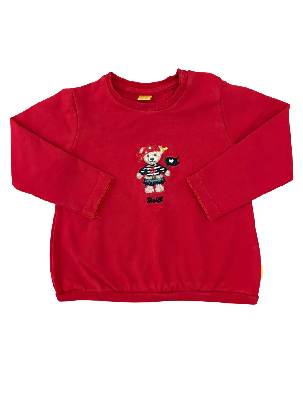 Steiff Red Long-Sleeve Top (9M / 74)