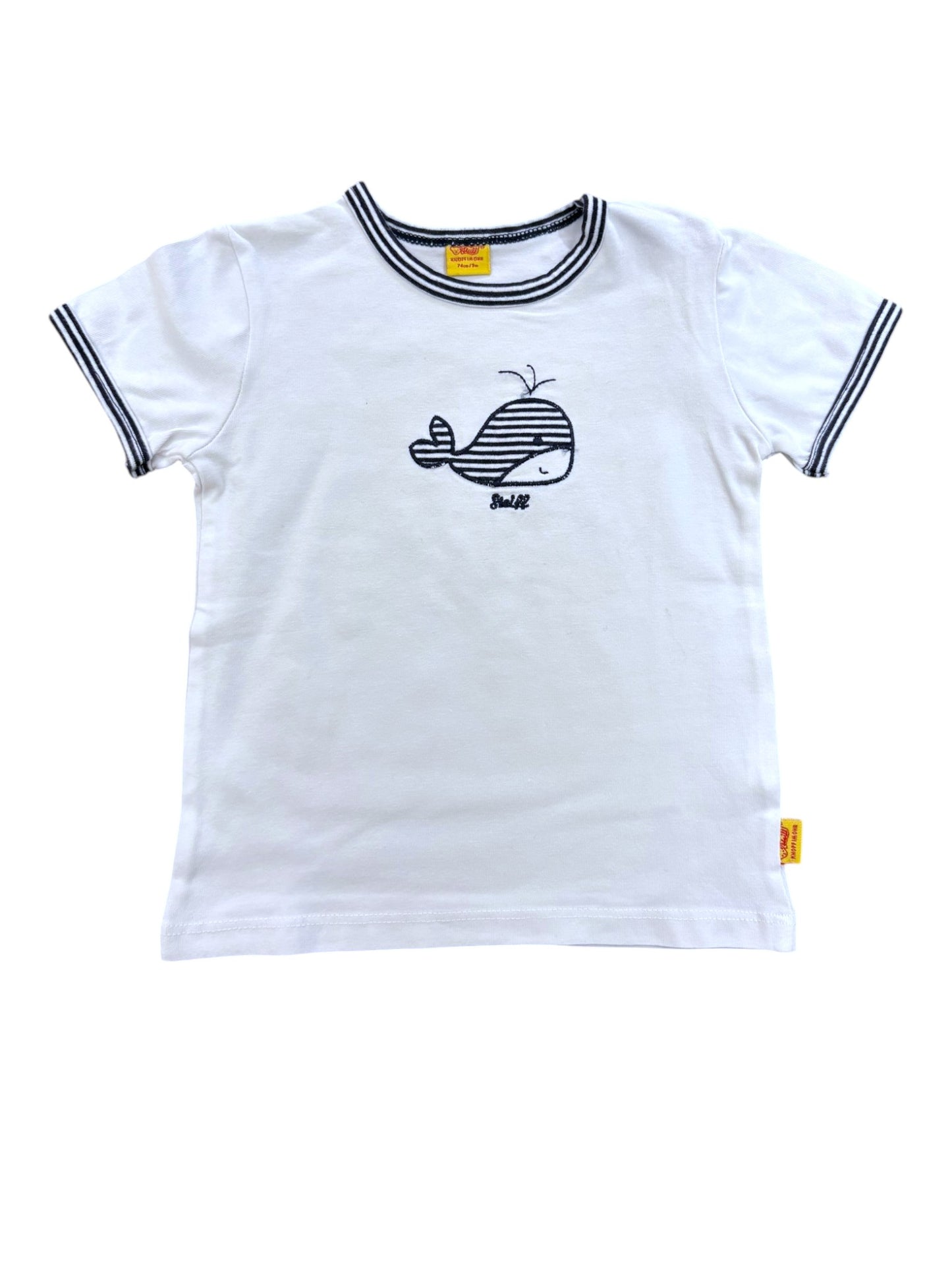 Steiff White Whale T-Shirt (9M)