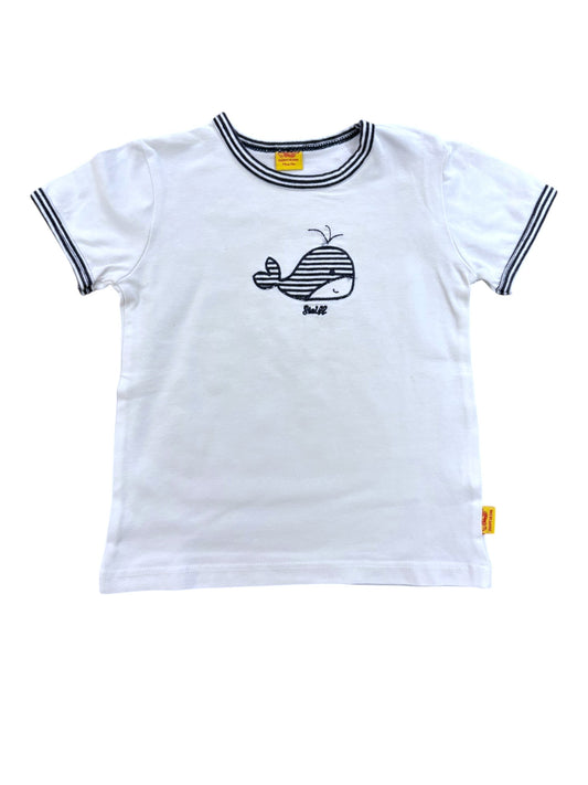 Steiff White Whale T-Shirt (9M)