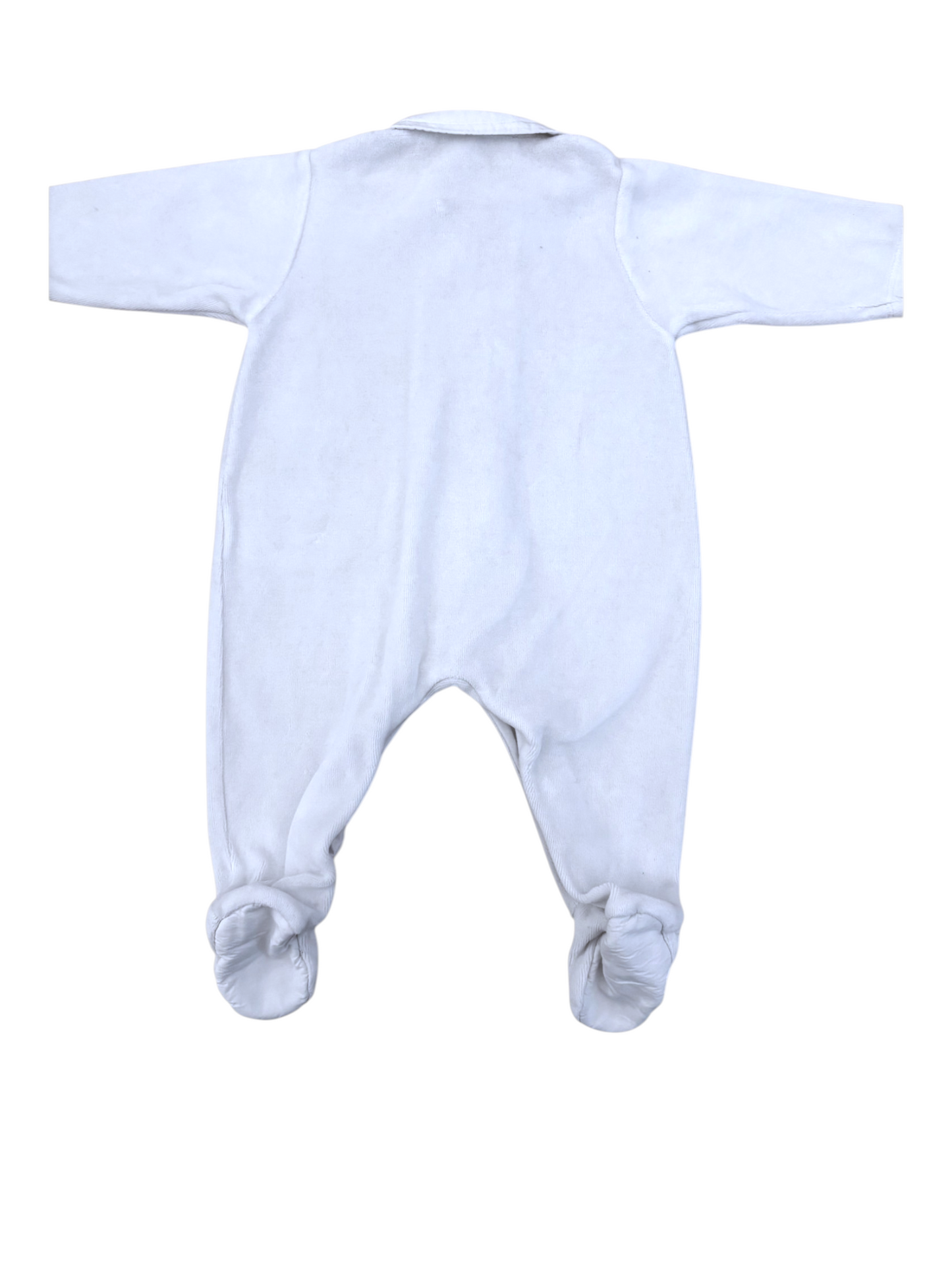 Tartine et Chocolat White Velour pajamas (3M) - second hand baby clothing