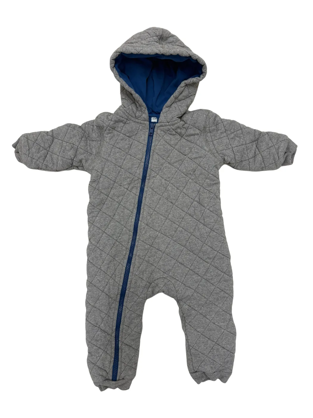 Tea Grey Quilted Pram Suit (12M)