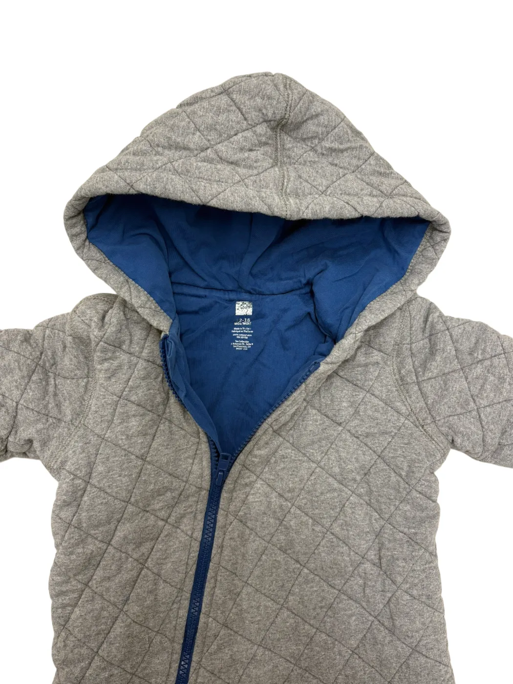 Tea Grey Quilted Pram Suit (12M)