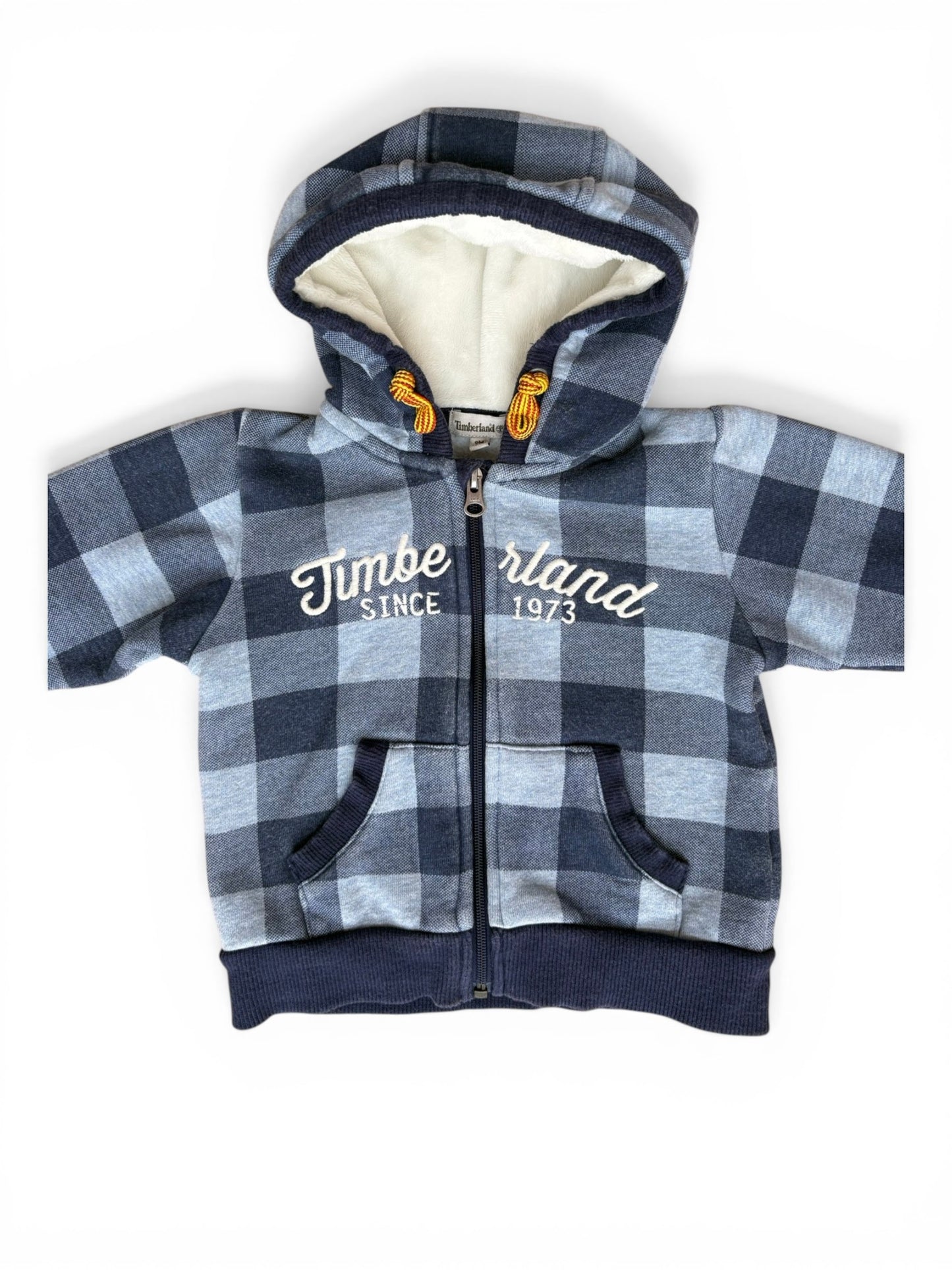 Timberland Blue Plaid Hoodie (9M)
