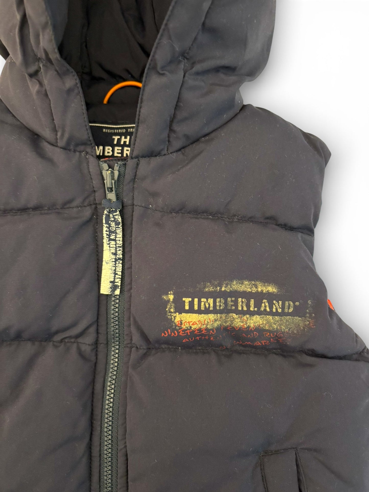 Doudoune sans manches à capuche Timberland bleu marine (18M)