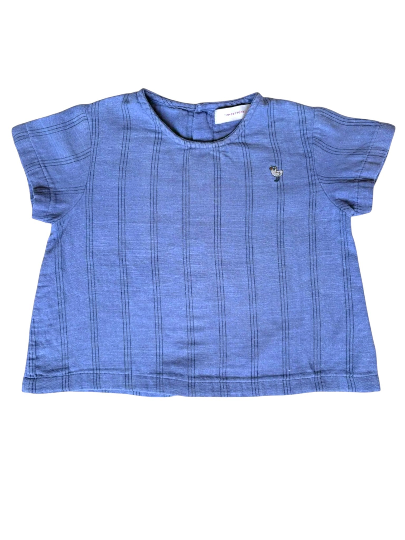 Tiny Cottons Periwinkle Short-Sleeved Shirt size 24M - second hand baby clothing