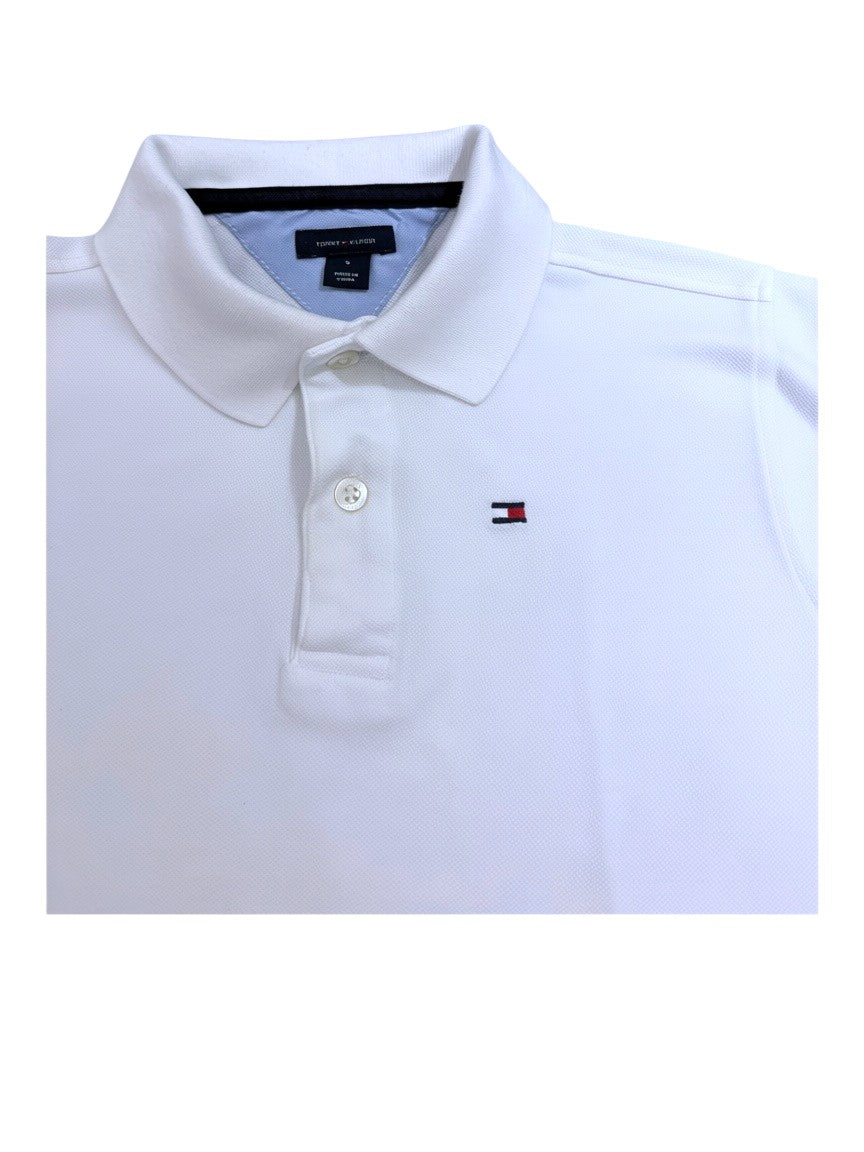 Tommy Hilfiger Boy White Polo Shirt, 5Y - second hand baby clothing