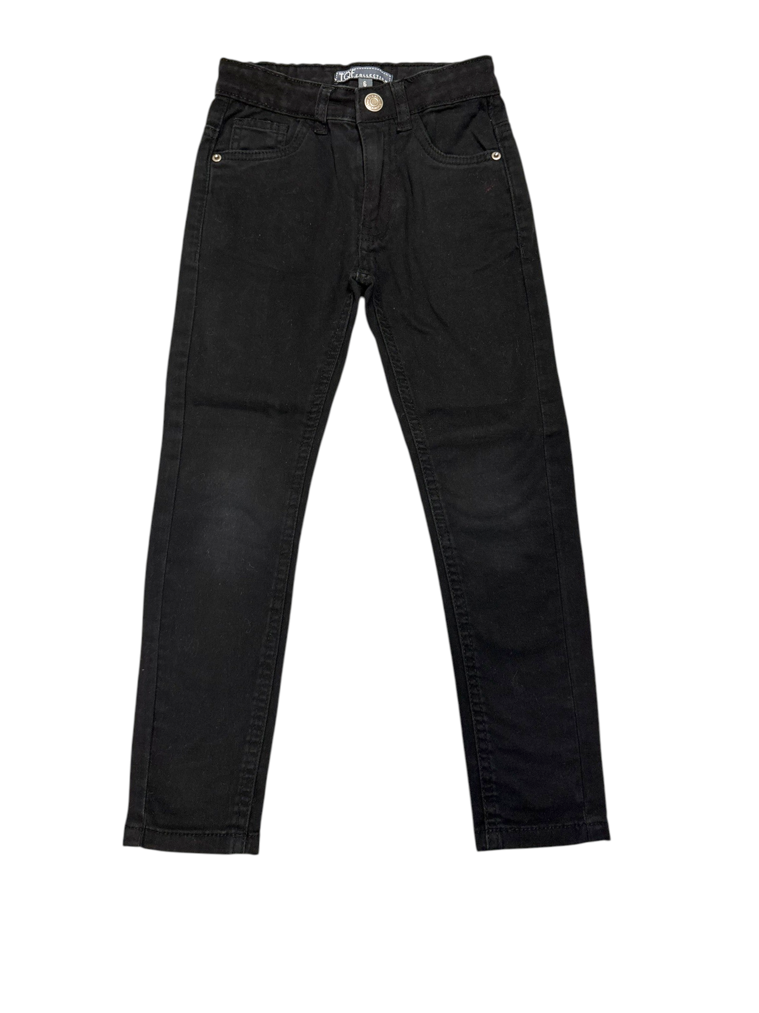 TQF Collection Boy Black Cotton Denim Jeans, 6Y - second hand baby clothing