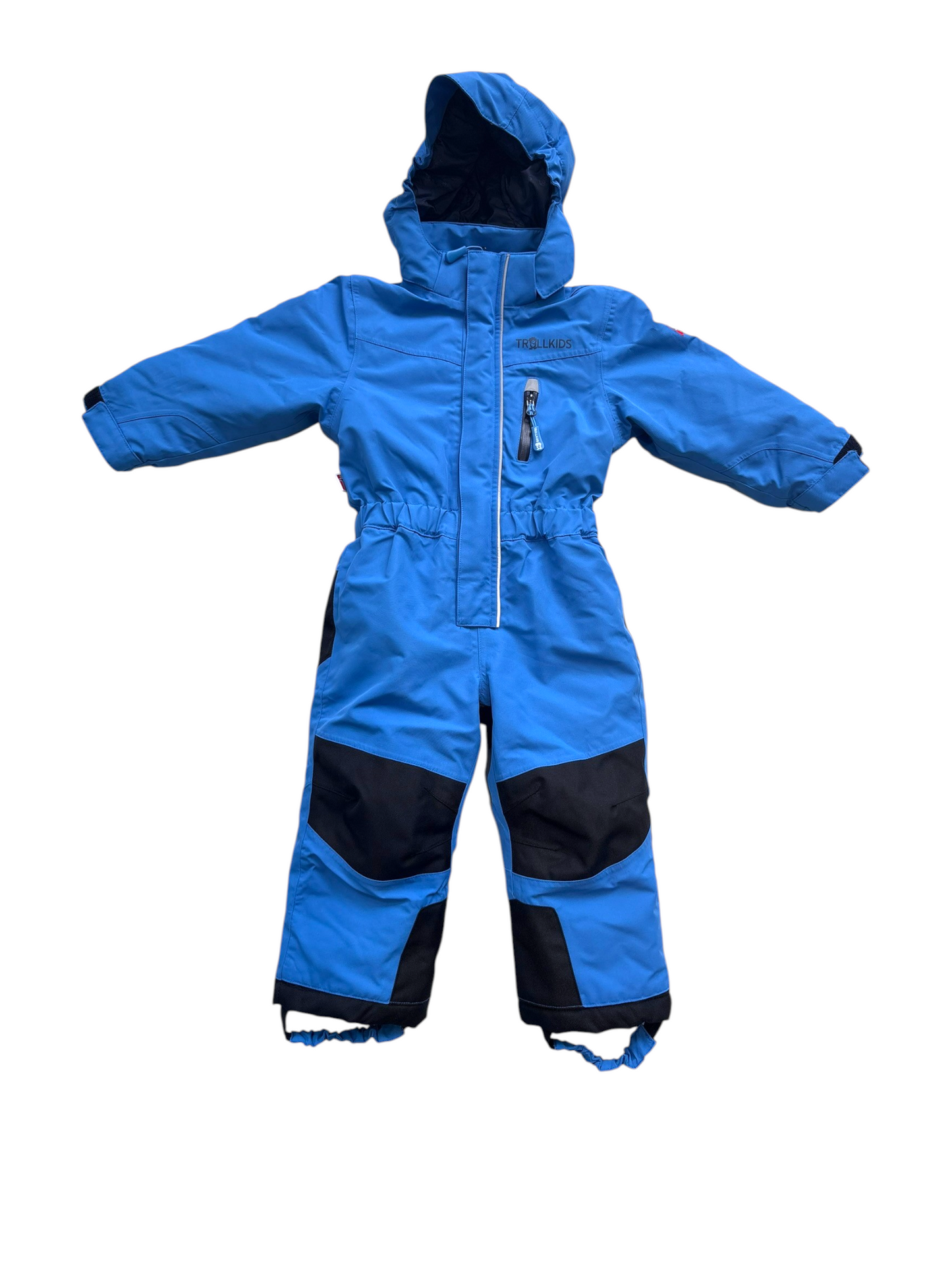 Trollkids Unisex Blue Softshell Snowsuit, 92