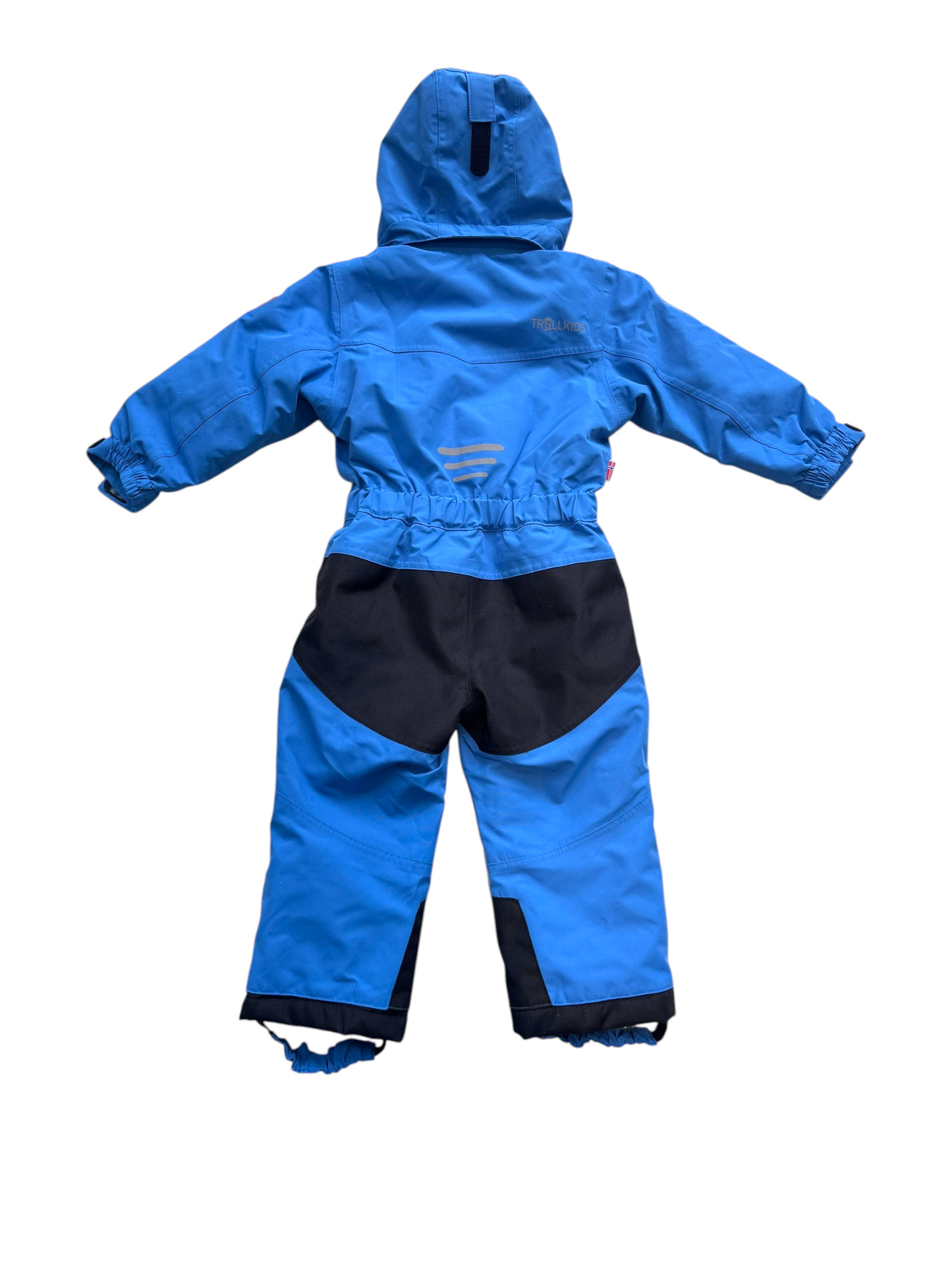 Trollkids Unisex Blue Softshell Snowsuit, 92