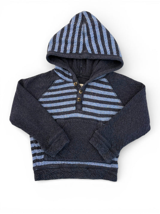 Tucker + Tate Blue Stripe Hooded Sweatshirt (2Y)