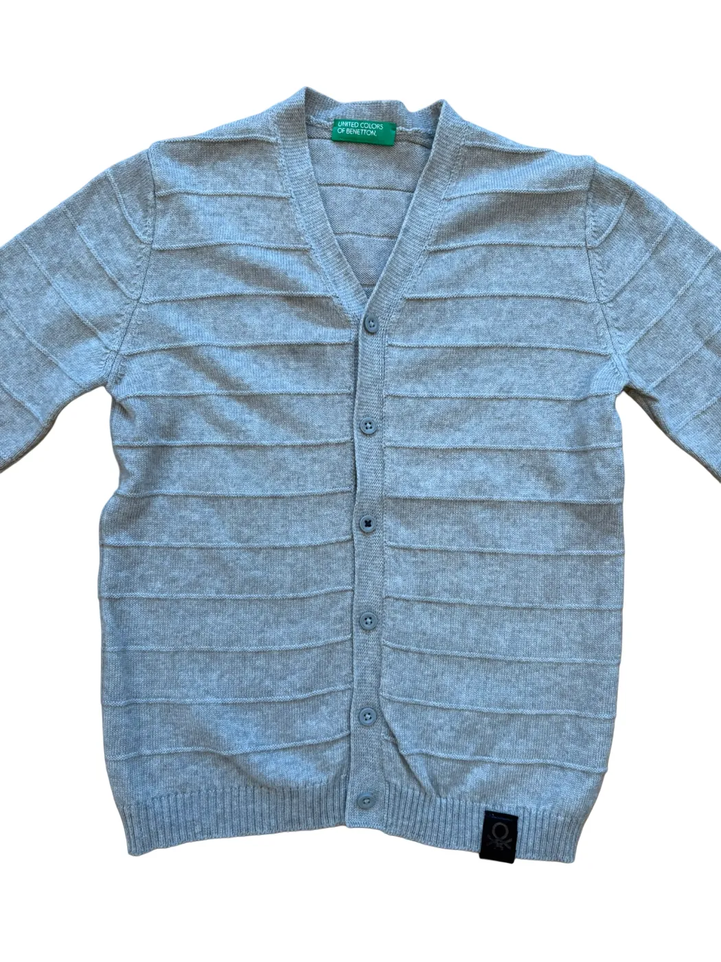 United Colors of Benetton Graue Strickjacke mit Struktur und Knöpfen (3-4 Jahre / 104)