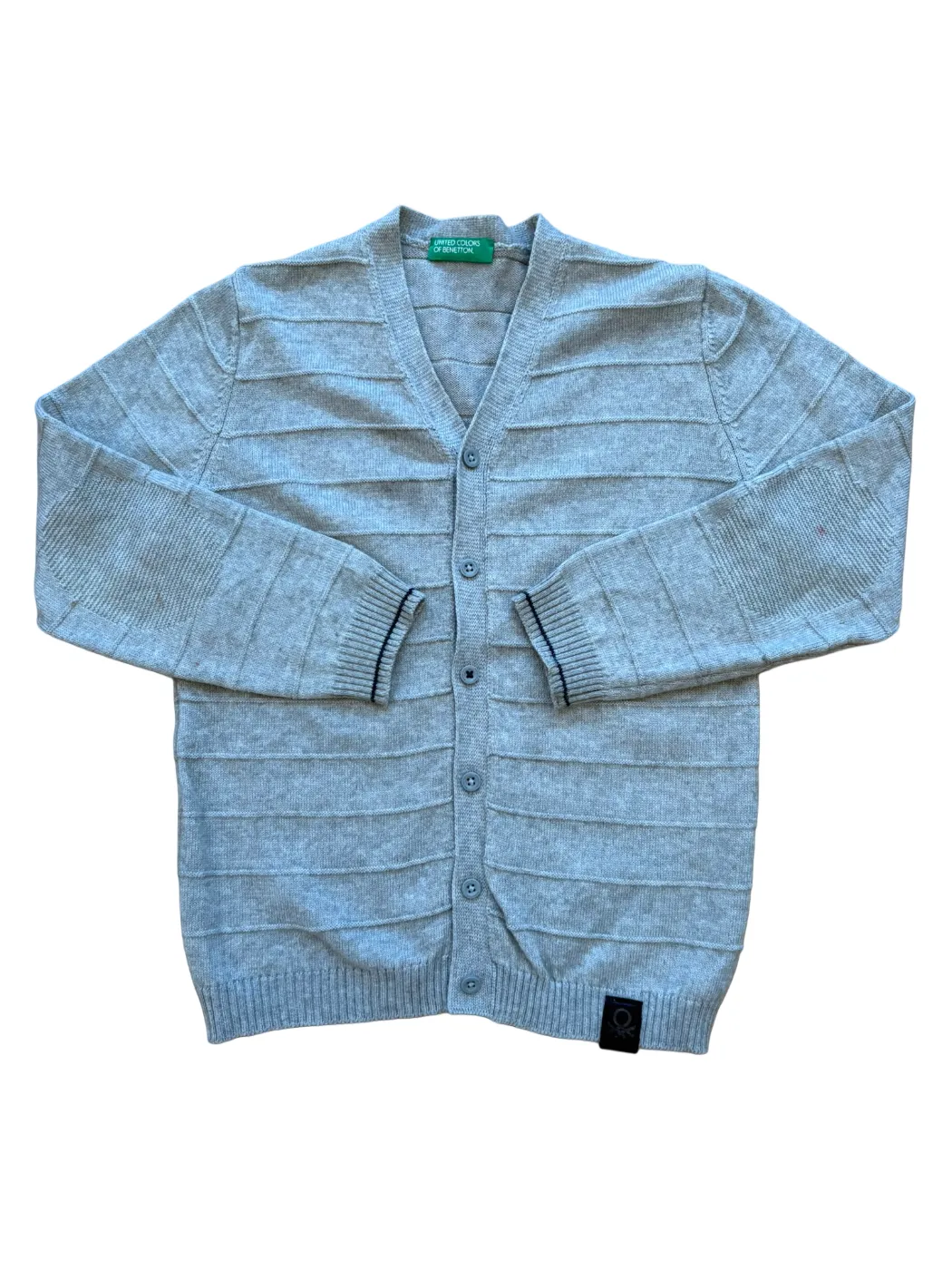 United Colors of Benetton Graue Strickjacke mit Struktur und Knöpfen (3-4 Jahre / 104)