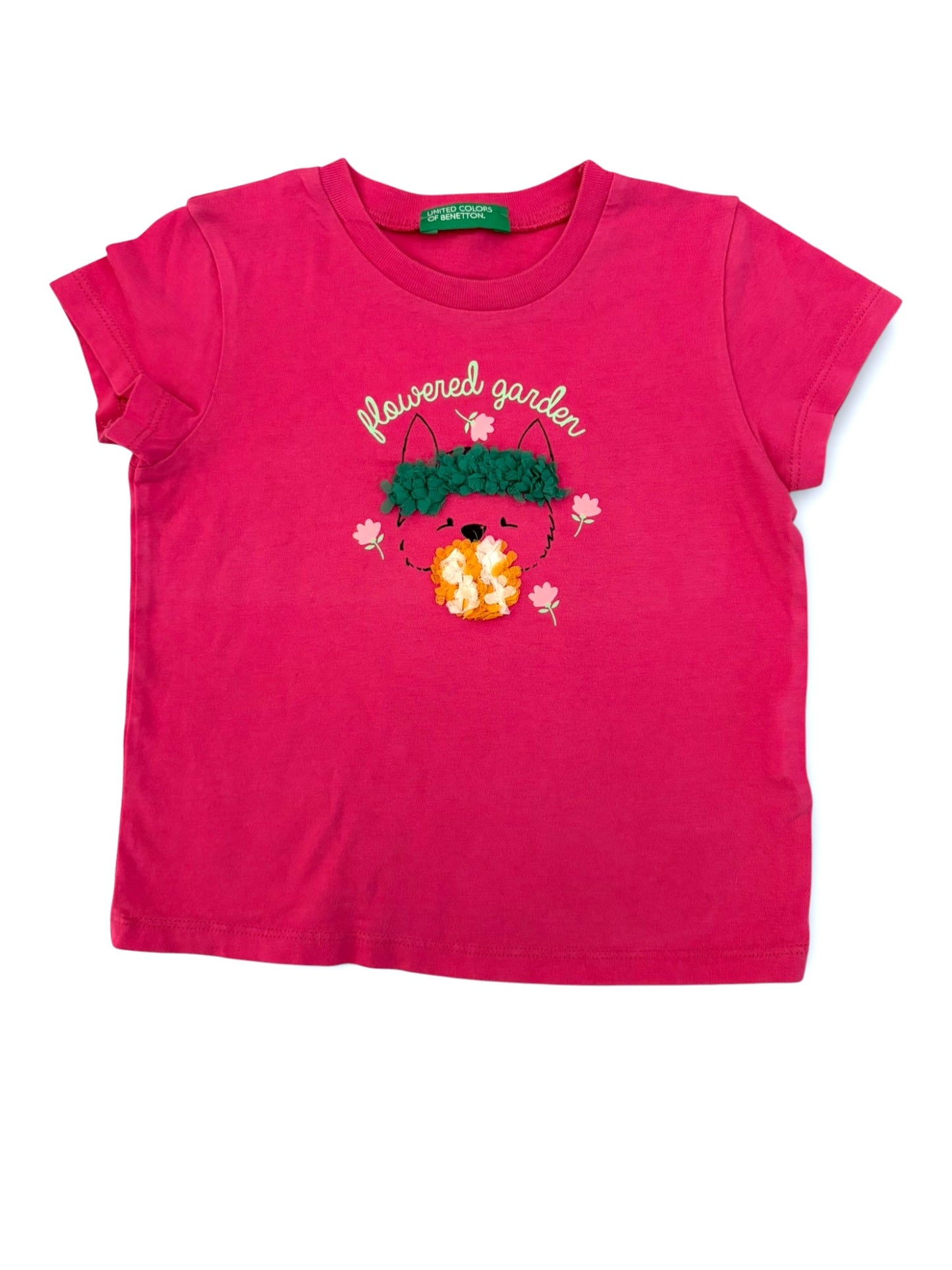 T-shirt United Colors of Benetton à fleurs roses (18M)