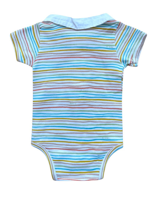 Up Baby Multicolored Striped Polo Body size 68 - second hand baby clothing