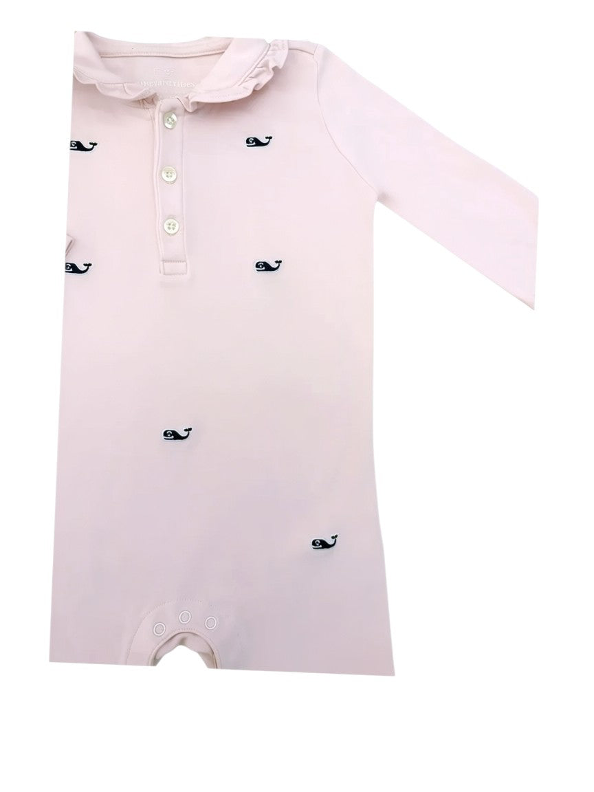 Vineyard Vines Pink Whale Romper size 12-18M - second hand baby clothing