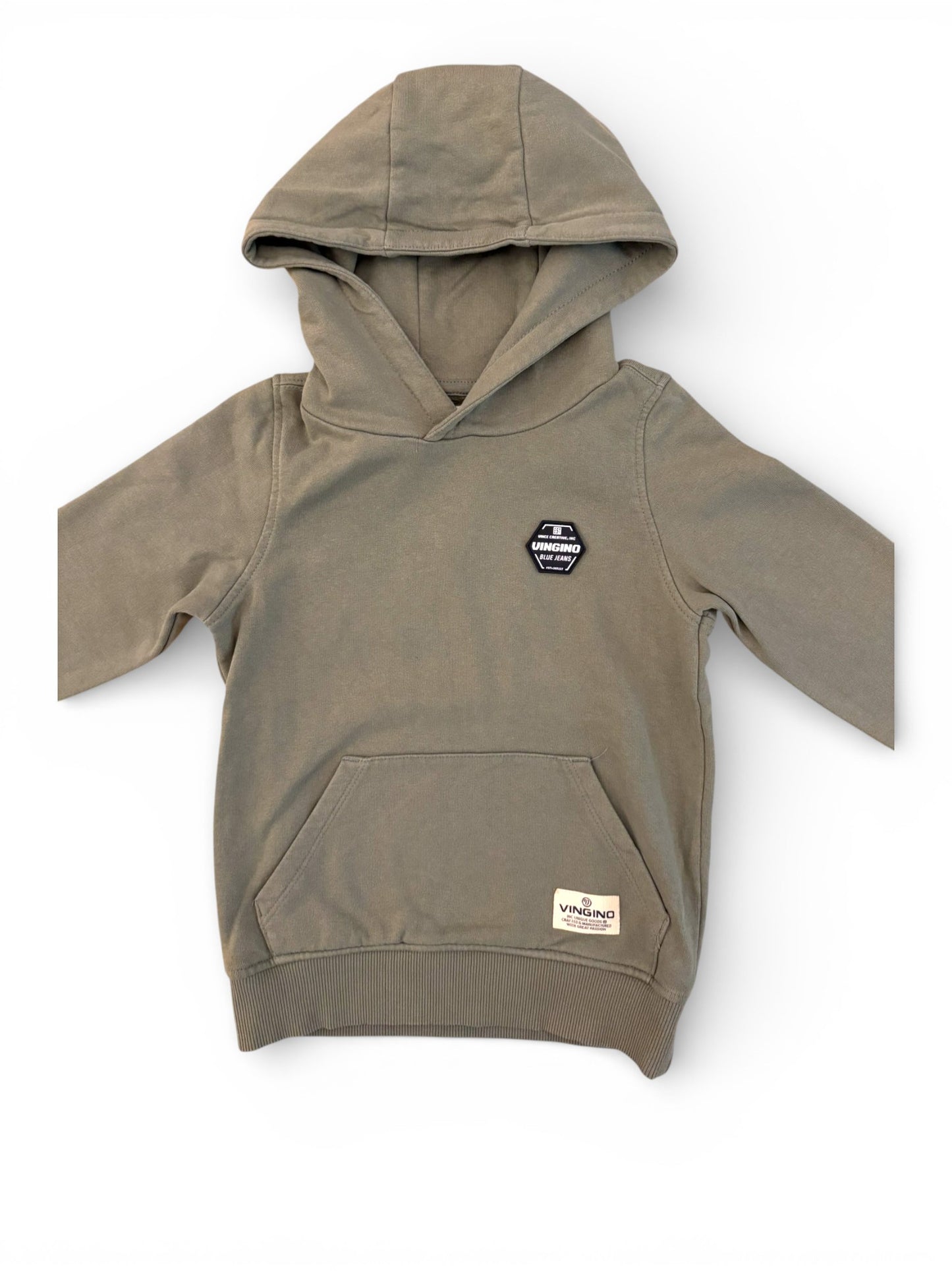 Vingino Khaki Hooded Sweatshirt (5Y / 110)