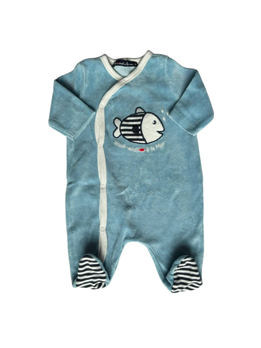 Weekend à la Mer Fish Sleepsuit (1M)