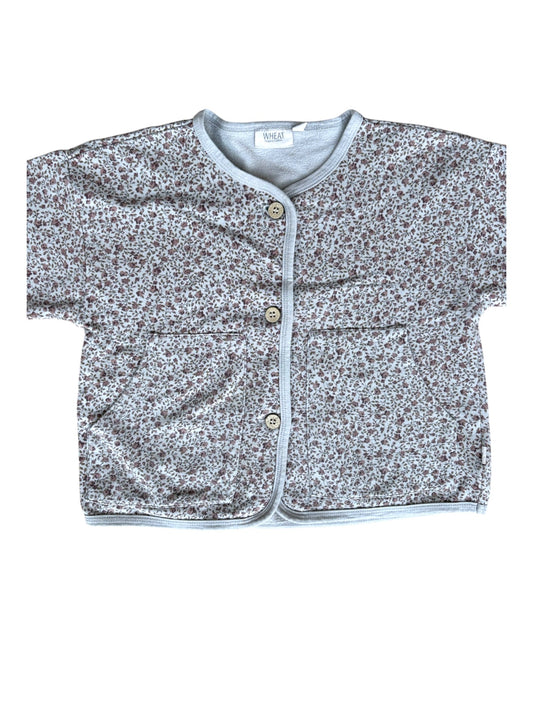 Wheat Grey Floral Button Cardigan (4Y)