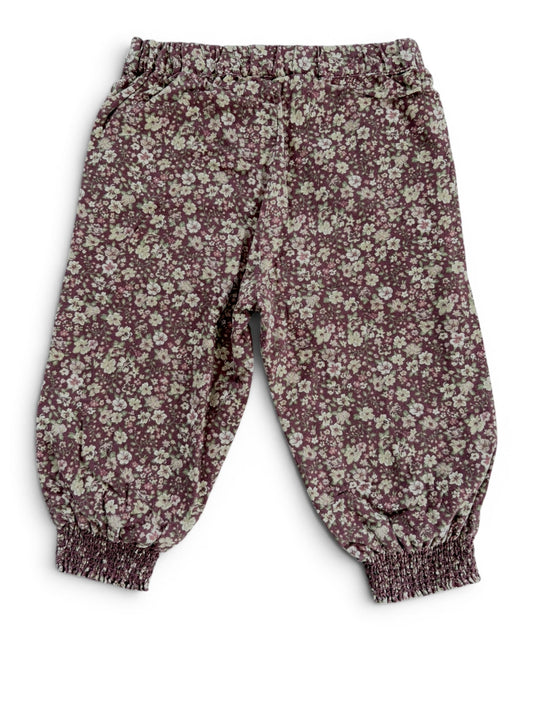 Wheat Plum Floral Harem Pants (12M / 80)
