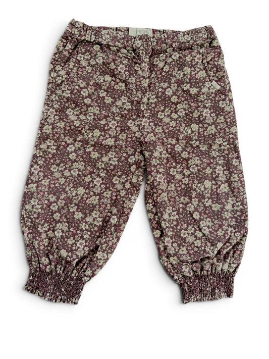 Wheat Plum Floral Harem Pants (12M / 80)