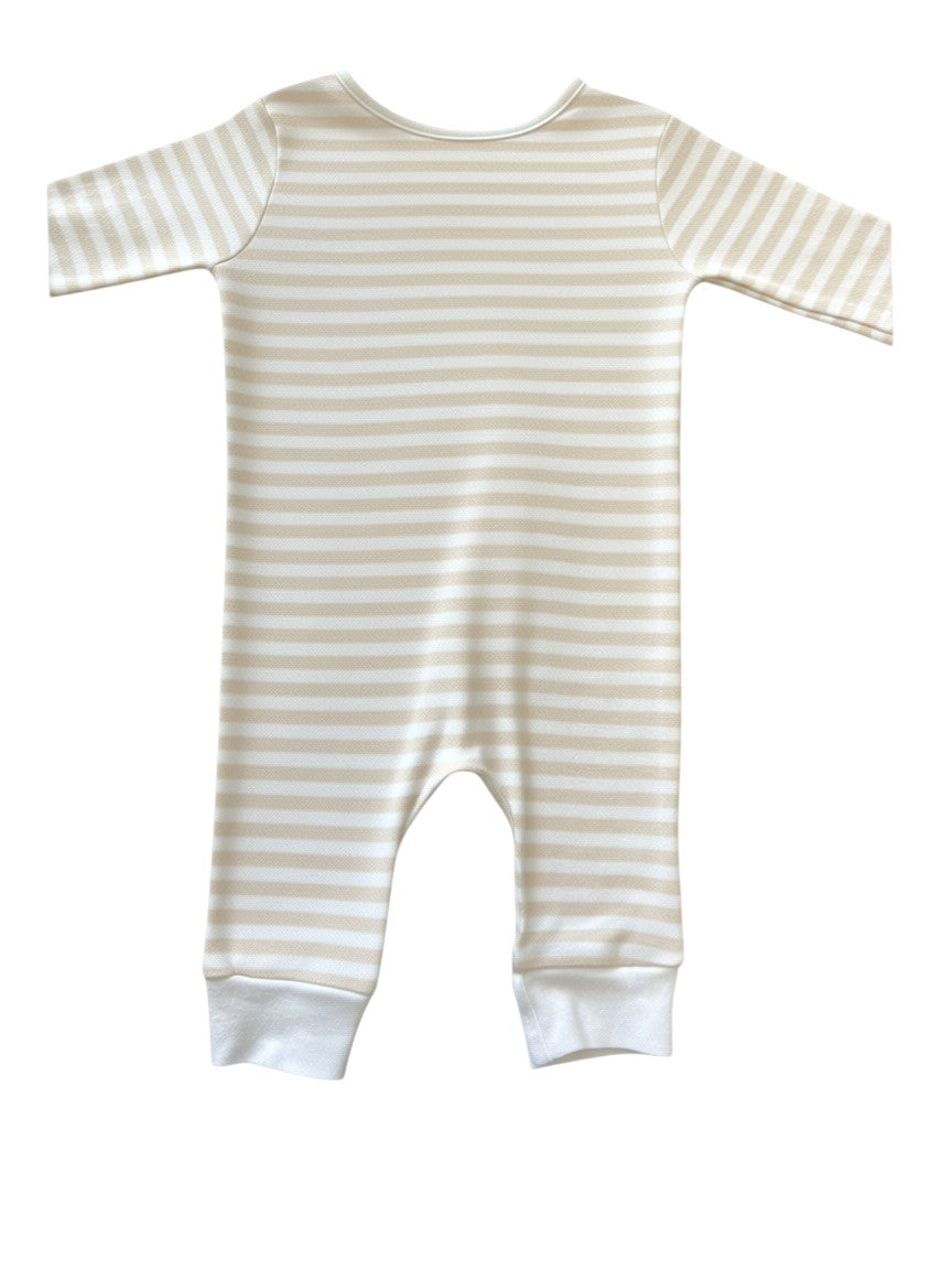 The White Company Beige Striped Pajama size 0-3M - second hand baby clothing