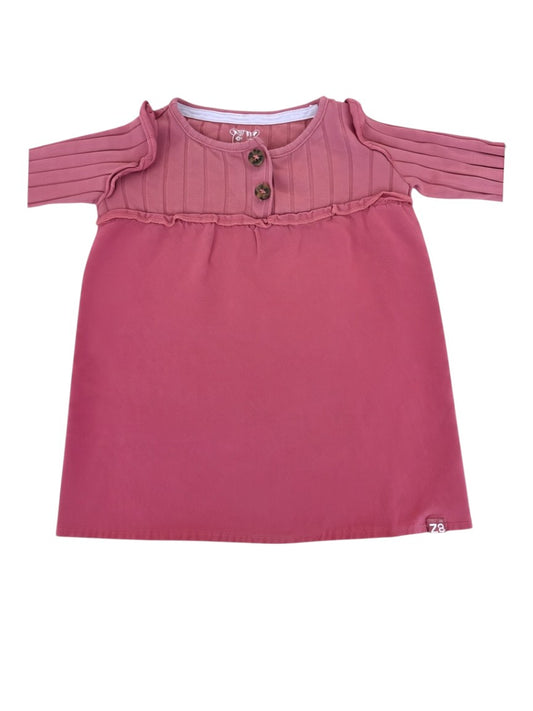 Z8 Girl Rose Ribbed Yoke Ruffle Shoulder Dress, 80 - second hand baby clothing