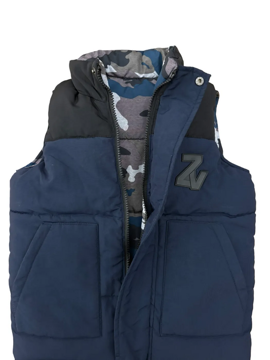 Zadig & Voltaire Navy Camo Reversible Gilet (6Y / 114)