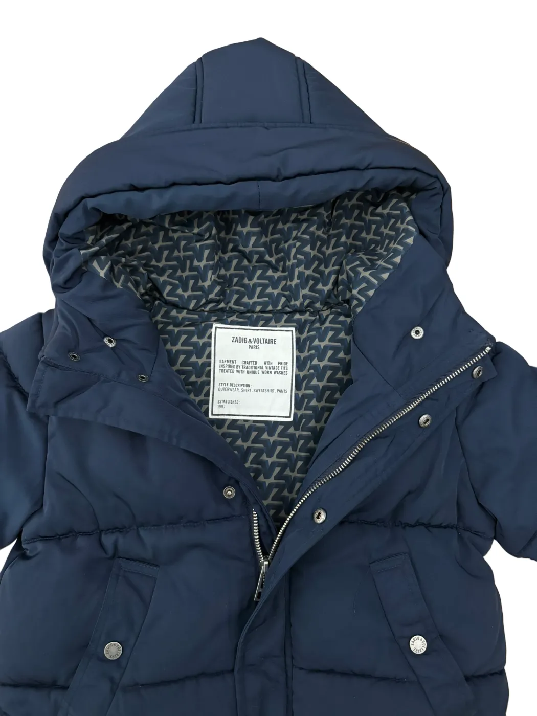 Zadig & Voltaire Navy Puffer Jacket (6Y / 114)