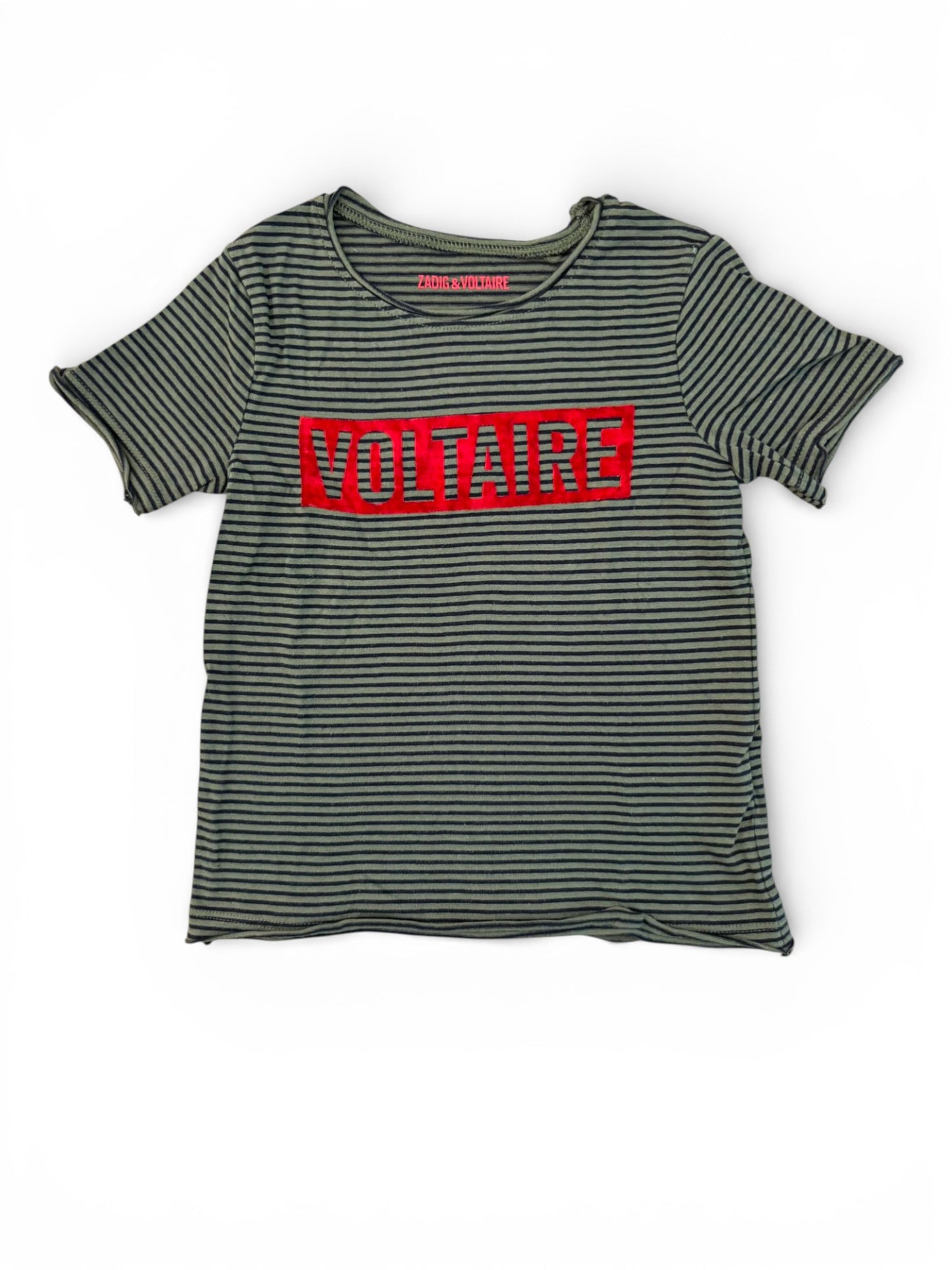 Zadig & Voltaire Grey Striped T-Shirt (4Y / 102)