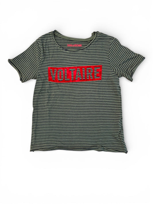 Zadig & Voltaire Grey Striped T-Shirt (4Y / 102)
