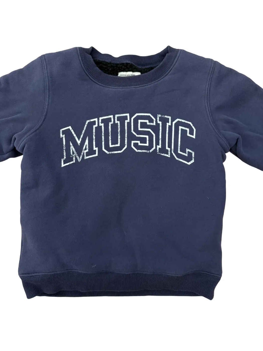 Zadig & Voltaire Navy Fleece Sweatshirt (6Y / 114)