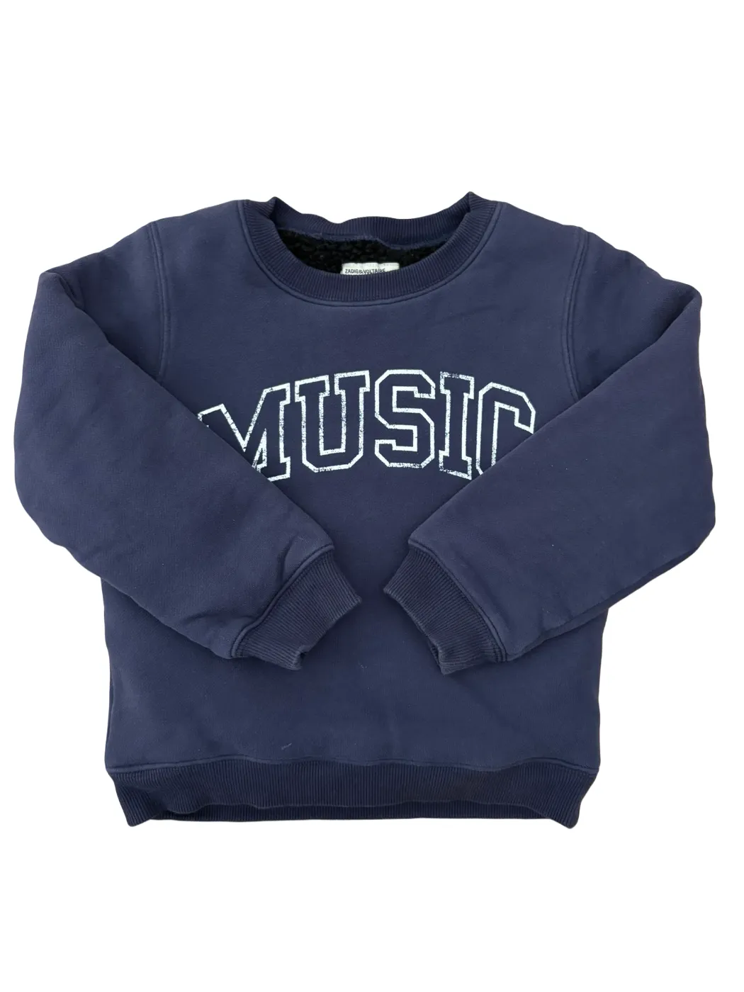 Zadig & Voltaire Navy Fleece Sweatshirt (6Y / 114)