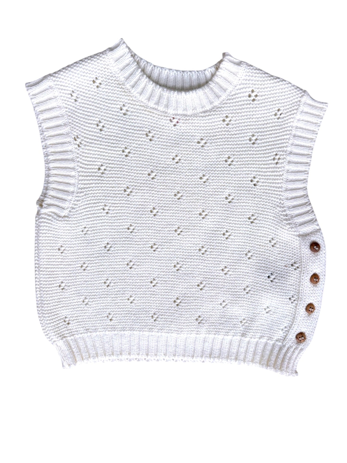 Gilet pull en maille crème Zara (1-2 ans)