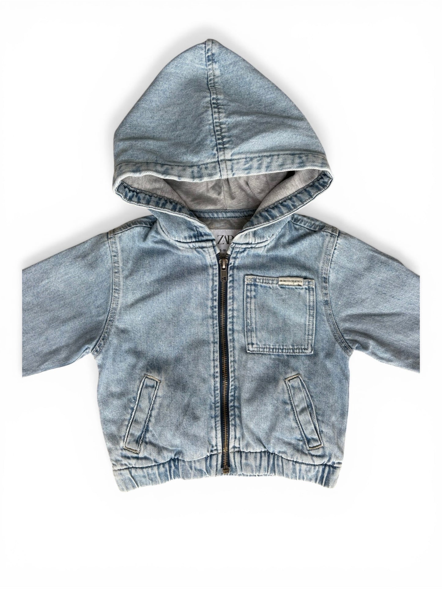 Zara Denim Hooded Jacket (12-18M)
