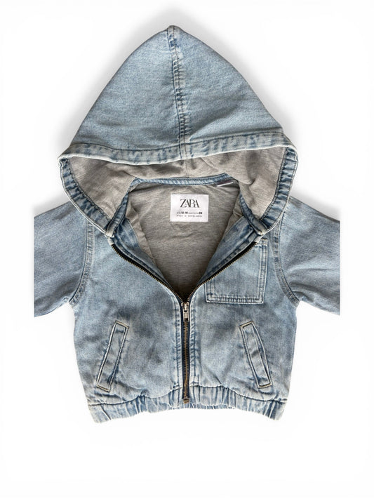 Veste en jean à capuche Zara (12-18 mois)