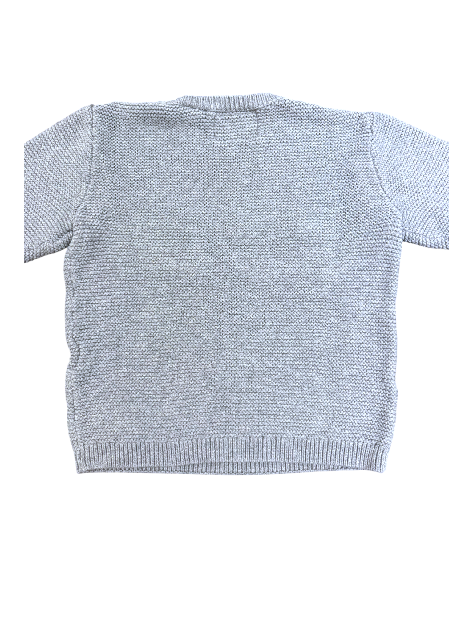 Zara Unisex Grey Knitted Mask Jumper, 9-12M - second hand baby clothing
